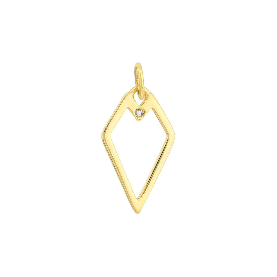 The Veronica Diamond and 14kt Gold Pendant Charm