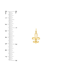 Fleur-de-Lis Charm Diamond and 14kt Gold Pendant Charm