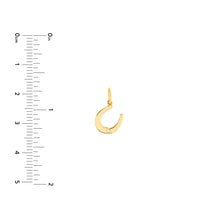 Load image into Gallery viewer, The Lucky Horseshoe With Diamond 14kt Gold Pendant Charm