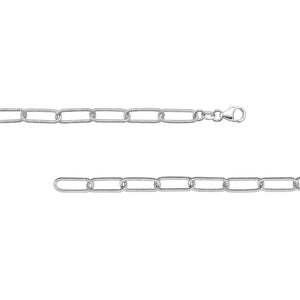 Sterling Silver 6MM Twisted Paperclip Chain