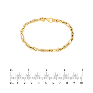 Polished Fashion Designer 14kt Gold Link Bracelet Chain