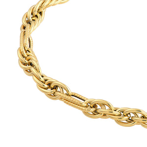 Polished Fashion Designer 14kt Gold Link Bracelet Chain
