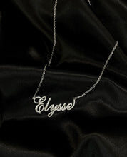 Load image into Gallery viewer, Custom Name Plate &quot;Any Name&quot; Diamonds with 16&quot; Chain 14kt Gold