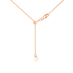 Square Wheat Chain with Slider Bead  1.15mm 14kt Gold