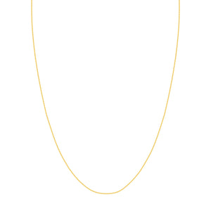 Square Wheat Chain with Slider Bead  1.15mm 14kt Gold
