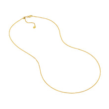 Load image into Gallery viewer, Square Wheat Chain with Slider Bead  1.15mm 14kt Gold