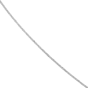 Square Wheat Chain with Slider Bead  1.15mm 14kt Gold