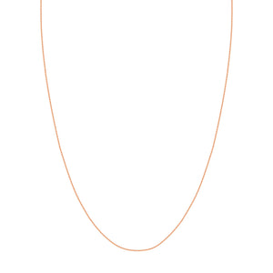 Square Wheat Chain with Slider Bead  1.15mm 14kt Gold