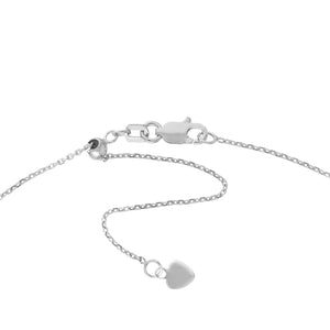 Adjustable Sterling Silver Virgin Mary and Cross Drop Choker 17"