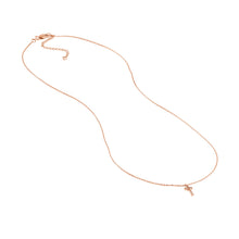 Load image into Gallery viewer, Mini Diamond Cross 14kt Gold Necklace