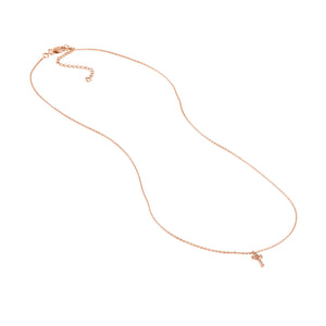 Mini Diamond Cross 14kt Gold Necklace