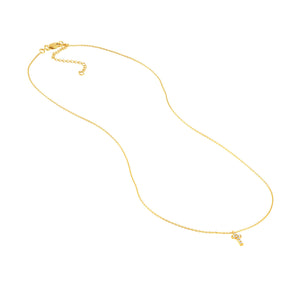 Mini Diamond Cross 14kt Gold Necklace
