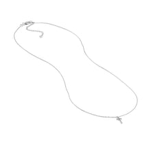 Load image into Gallery viewer, Mini Diamond Cross 14kt Gold Necklace