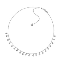 Load image into Gallery viewer, Adjustable Sterling Silver Choker with Dangle Circle Detail 17&quot;