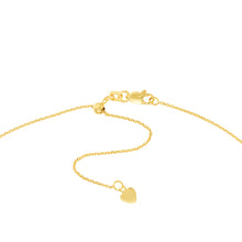 Load image into Gallery viewer, Heart Drop on Open Curb Chain 14kt Gold Choker