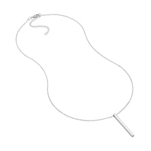 Load image into Gallery viewer, Adjustable Sterling Silver Engravable Cube Necklace 18&quot;