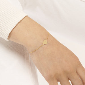 Simple Heart 14kt Gold Bracelet