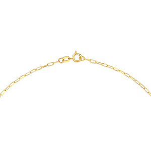 Dangle Heart With Paper Clip 14kt Gold Chain
