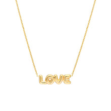 Load image into Gallery viewer, Full Of &quot;Love&quot; Puffed 14kt Gold Necklace