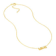 Load image into Gallery viewer, Full Of &quot;Love&quot; Puffed 14kt Gold Necklace