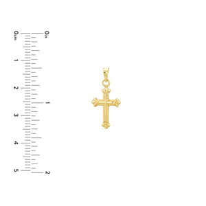 3D HP Fleury Cross 14kt Gold Pendant