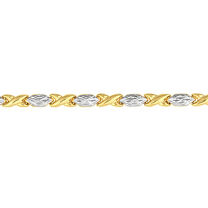 XOXO  Hugs and Kisses Stampato 14kt Gold Bracelet