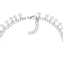 Load image into Gallery viewer, Adjustable Sterling Silver Round Link with Hanging Circles Anklet 10&quot;