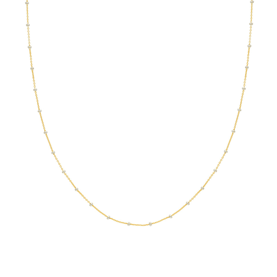 Saturn Style Fashion Chain Necklace 14kt Gold